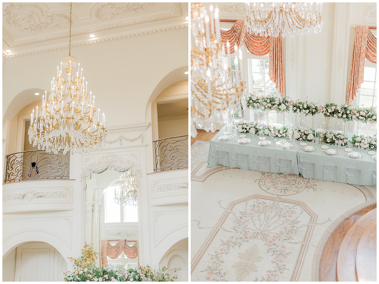 Tablescape & Chandelier at The Olana Wedding in Dallas, TX