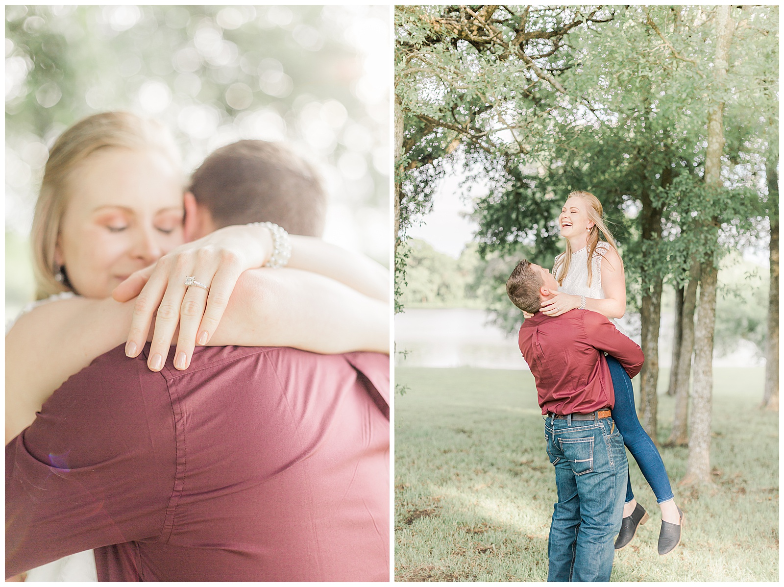 Engagement pictures at park in Sherman, TX