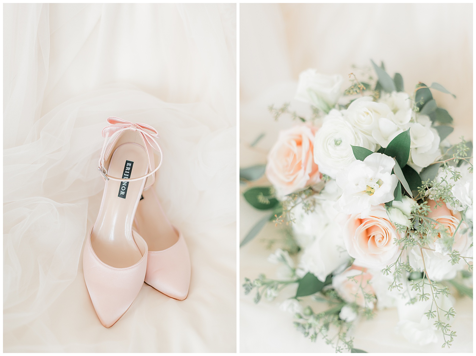 Pink bridal shoes