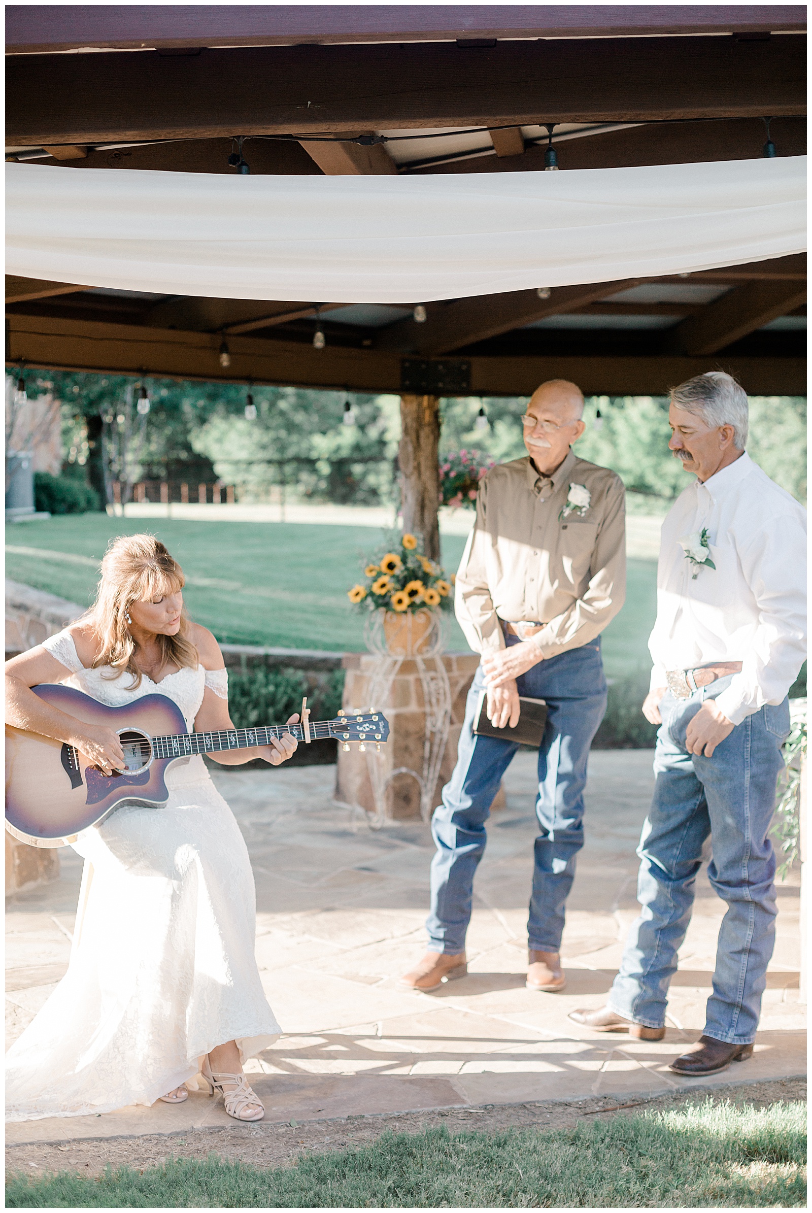 Bride sings to groom during ceremony