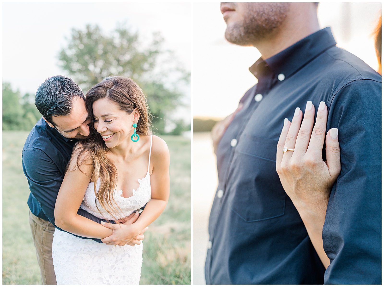 Engagement session in White Rock Lake Dallas