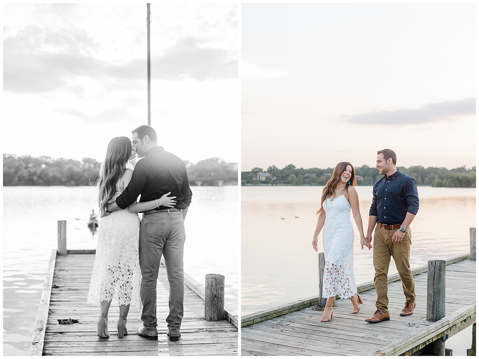 Engagement session in White Rock Lake Dallas