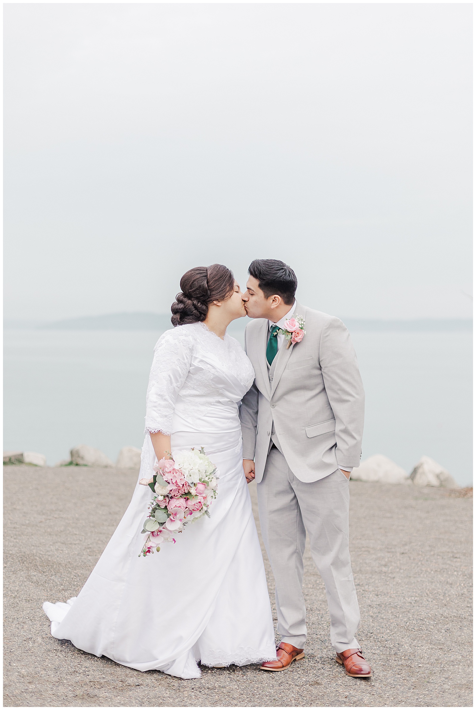 Bride and groom portraits at Tacoma Chinese Reconciliation Park