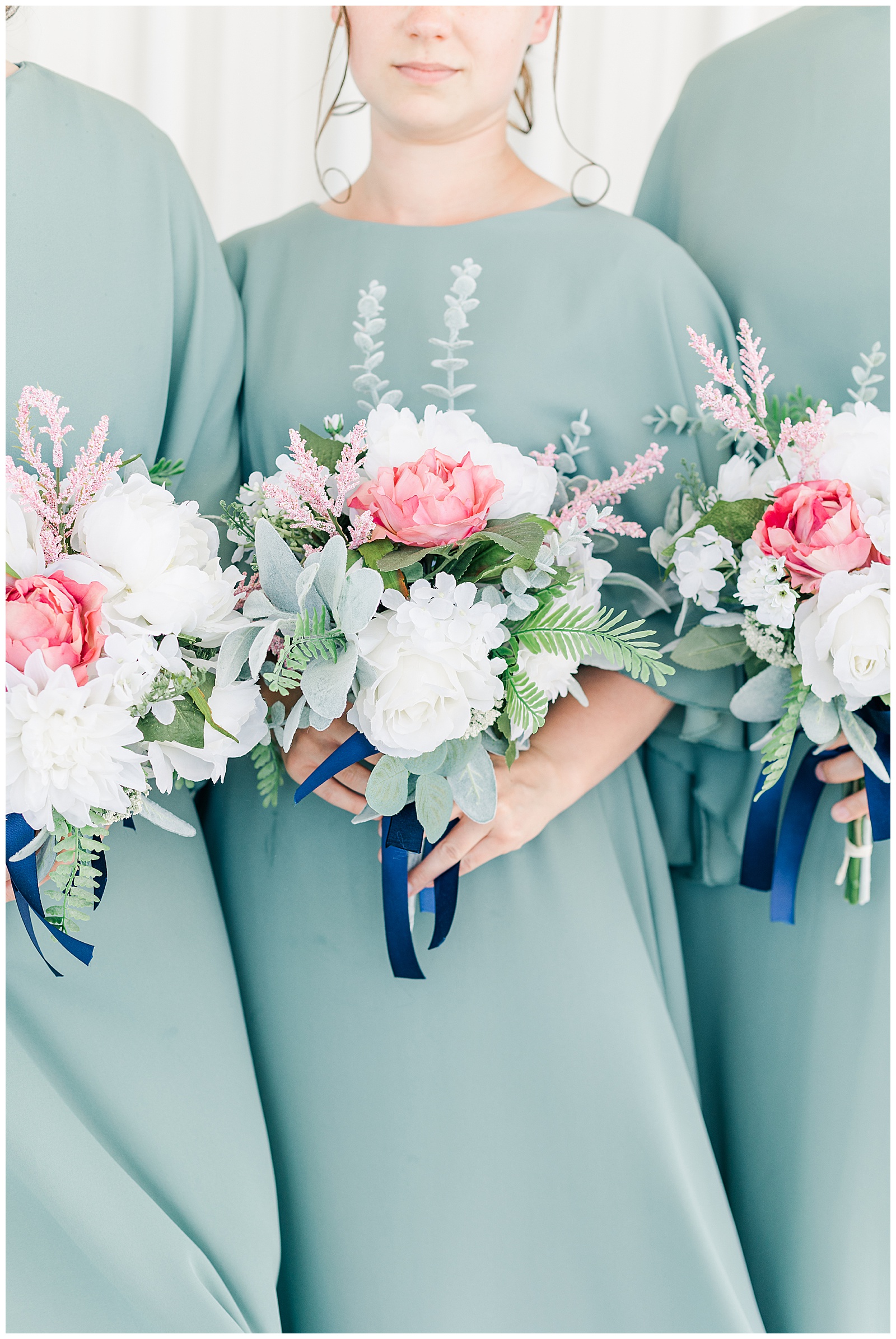 Modest sage green bridesmaids dresses