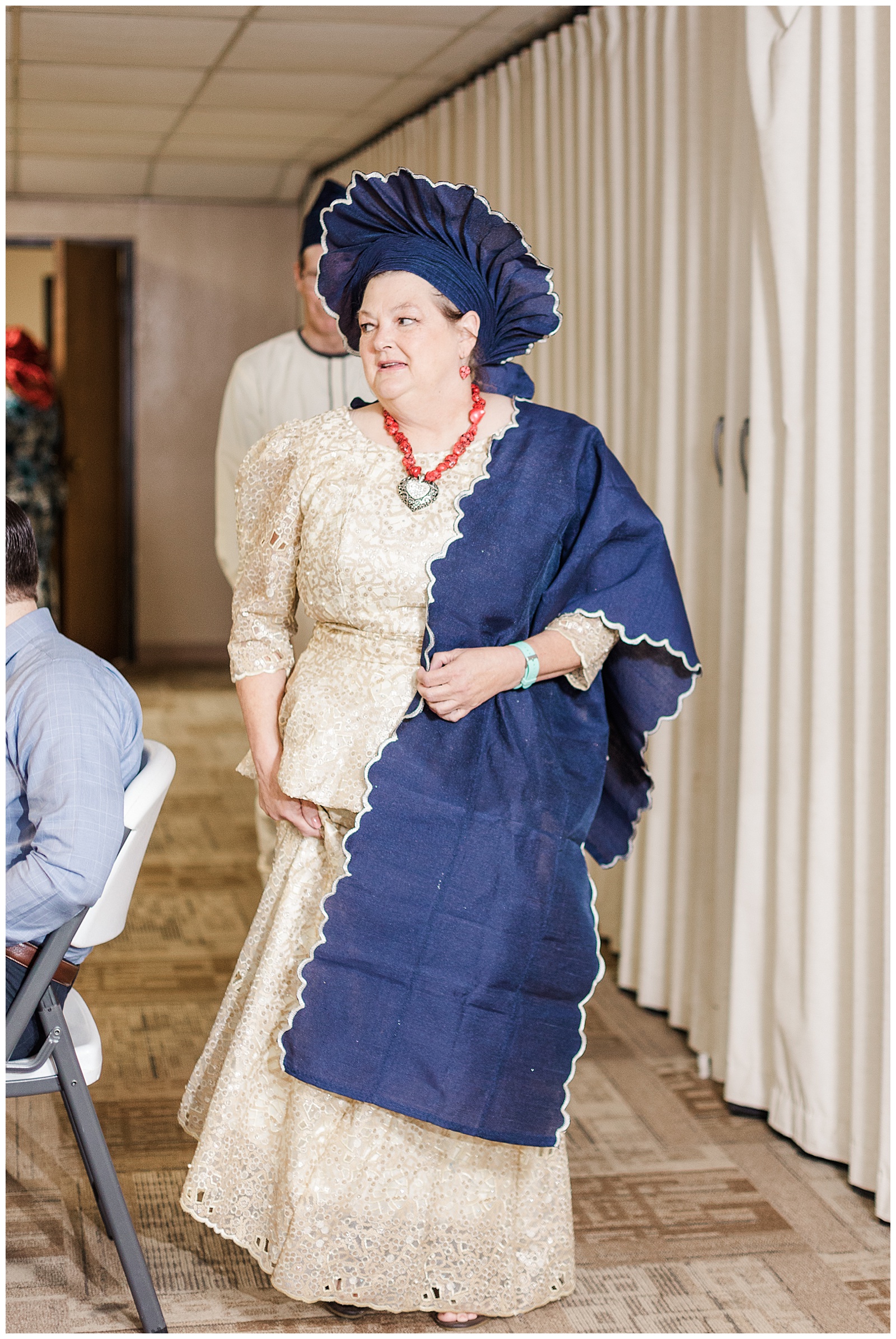 mother of groom entrance to Nigerian reception