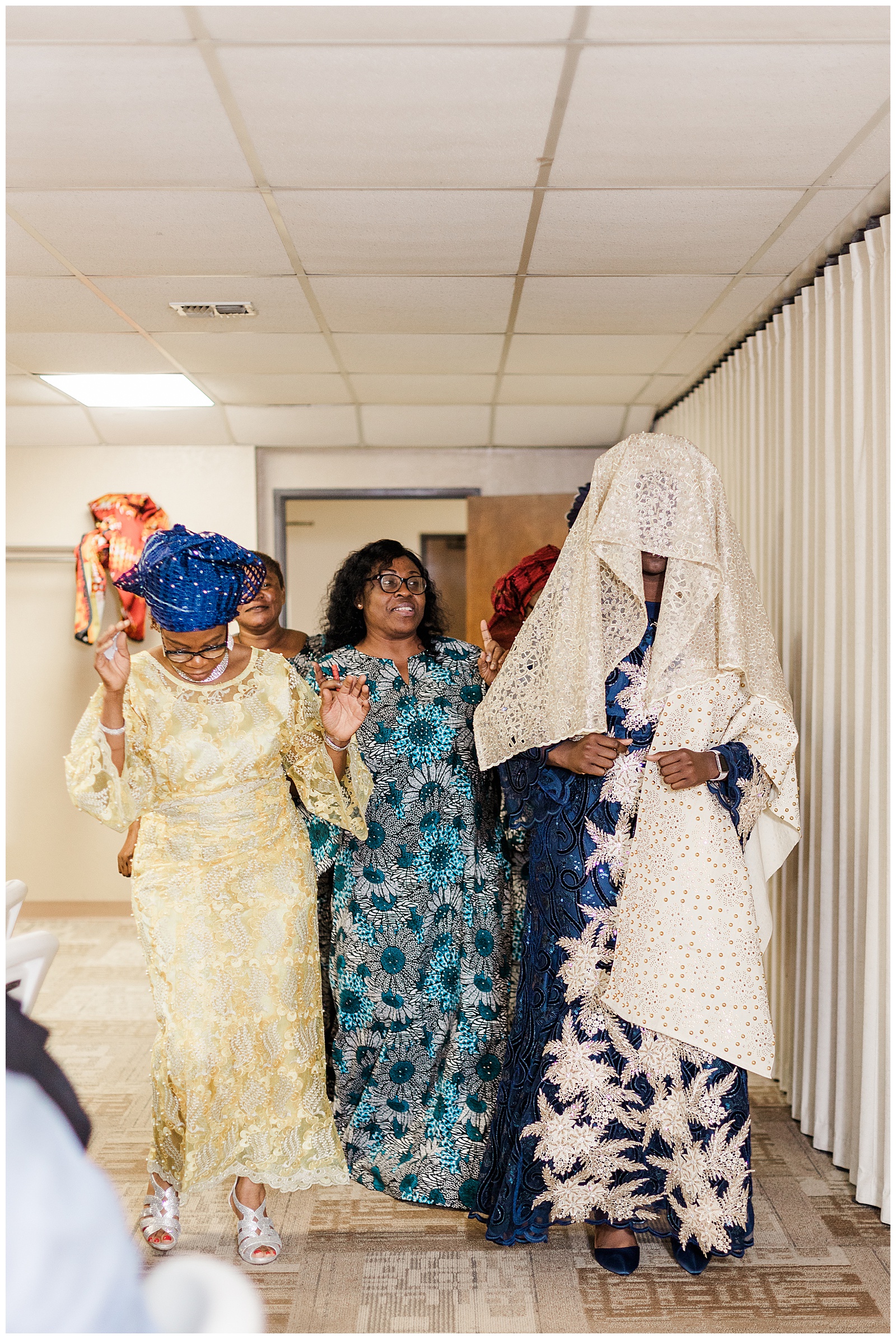 Bride's entrance at Nigerian reception